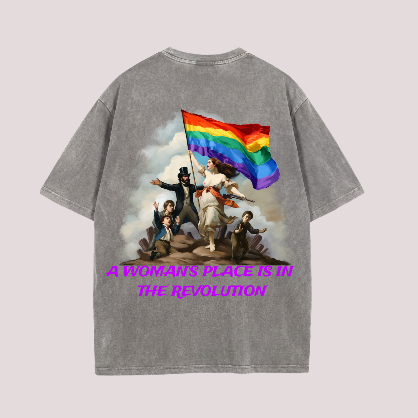 Oversized Shirt "A WOMAN'S PLACE IS IN THE REVOLUTION"