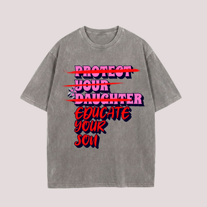 Oversized Shirt "Educate your Son"