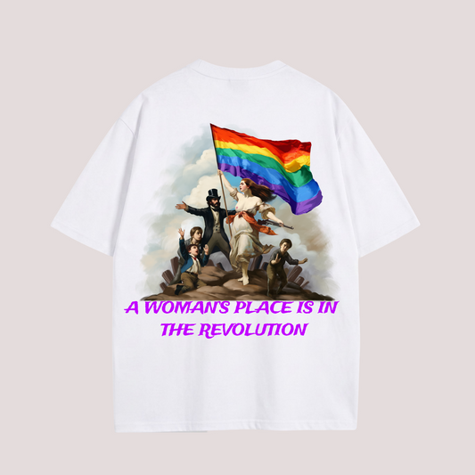 Oversized Shirt "A WOMAN'S PLACE IS IN THE REVOLUTION"