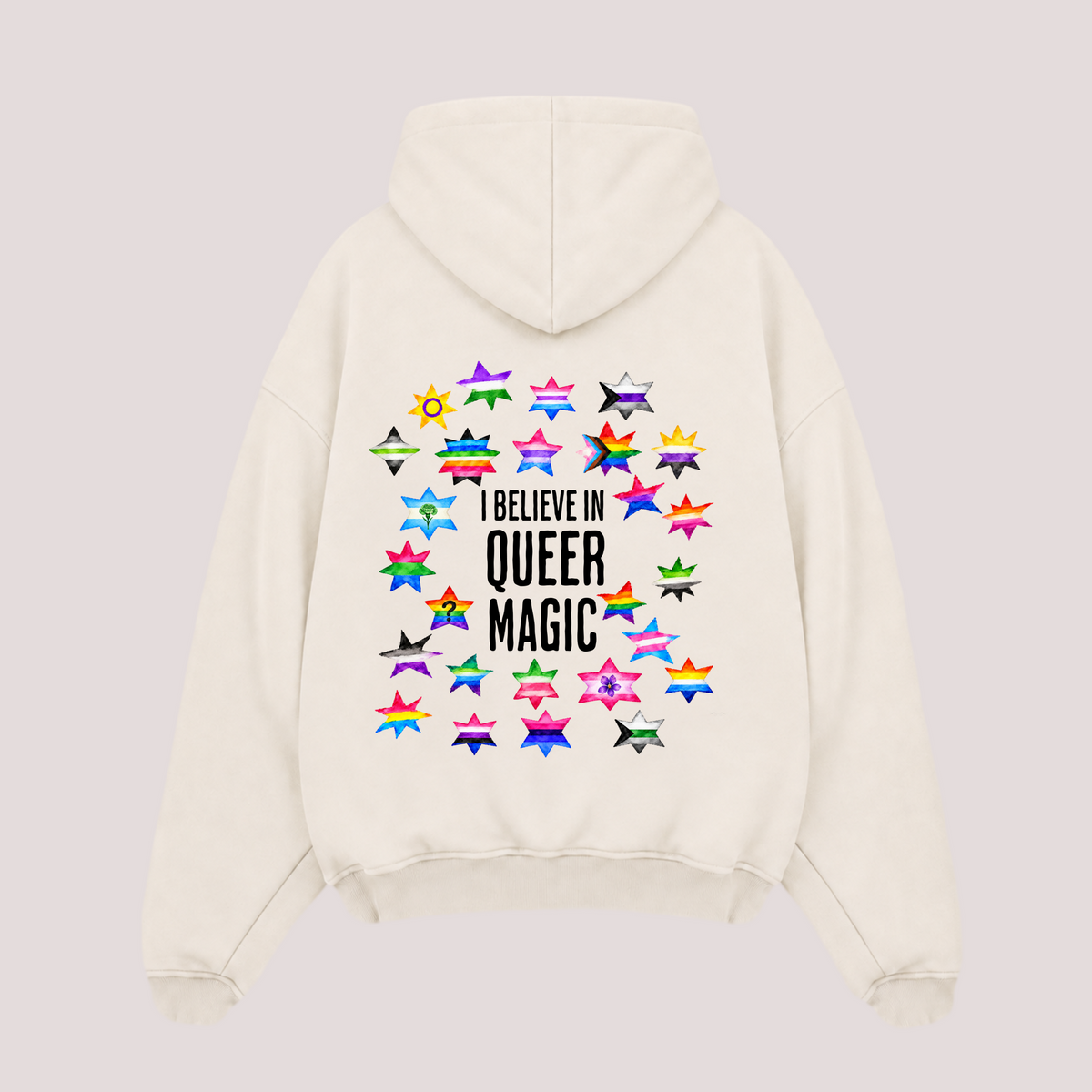Oversized Hoodie "I BELIEVE IN QUEER MAGIC"