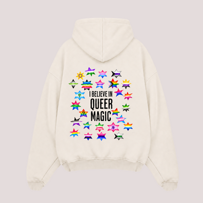 Oversized Hoodie "I BELIEVE IN QUEER MAGIC"